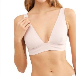 Free People-Intimately-Erin Scuba Bralette in Mooncake Color, Size: Large.